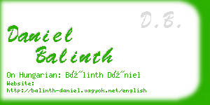 daniel balinth business card